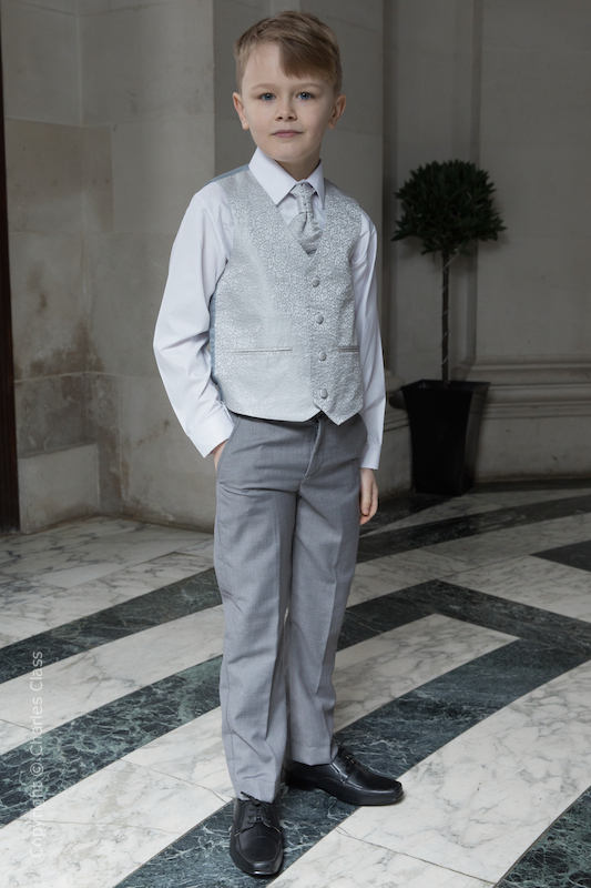 Boys silver waistcoat hotsell